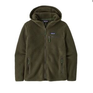 Patagonia Women's Retro Pile Fleece Hoody Pine Needle Green Olive